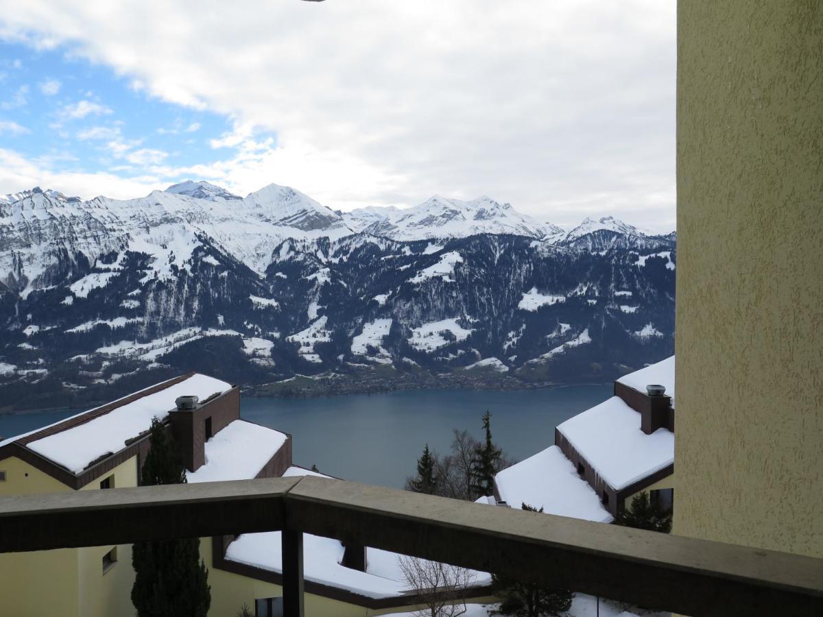 Swiss Seeblick Apartment Mit Hotelanbindung Beatenberg Esterno foto